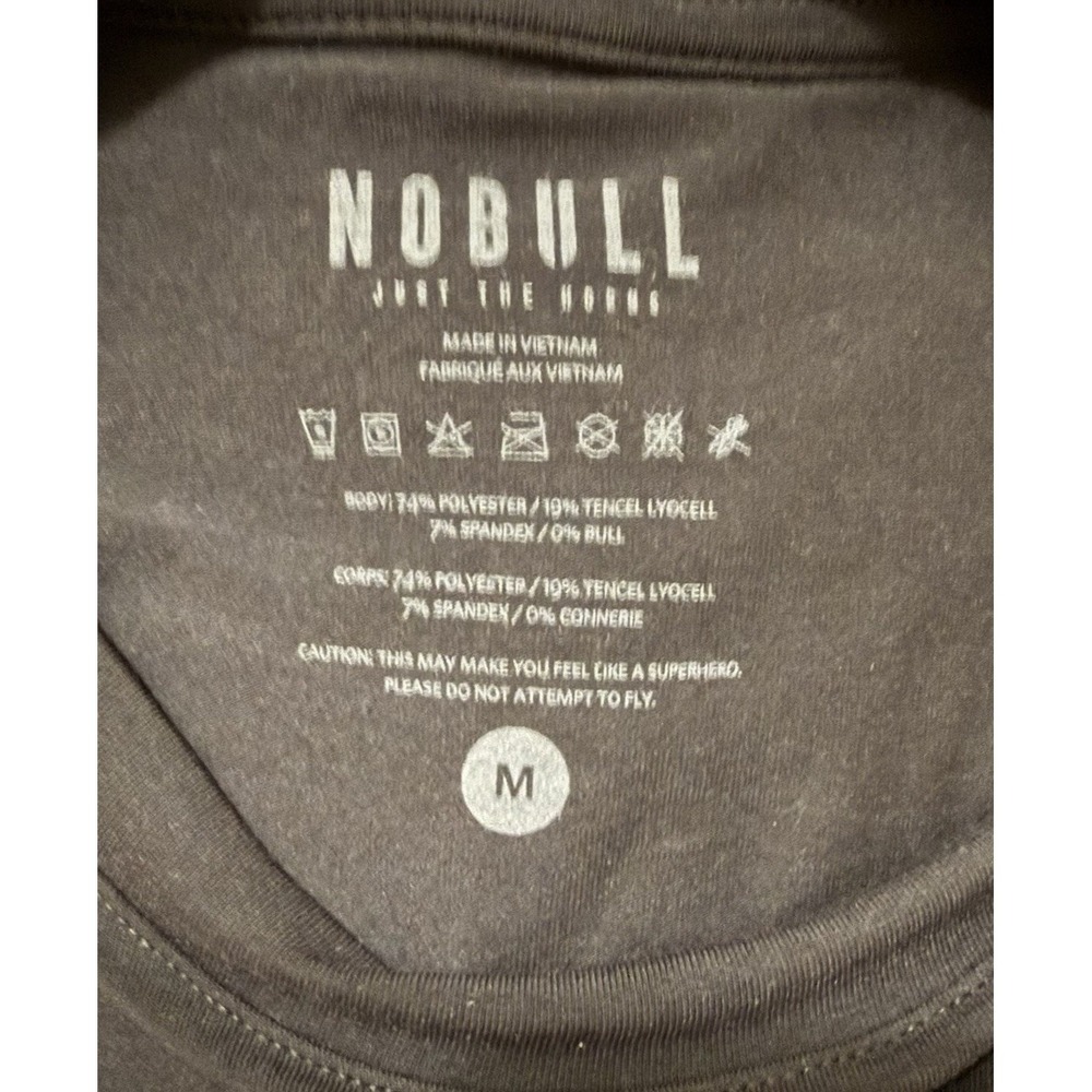 NOBULL Men's Workout Tee Slim Fit Black Size Medium Chest Logo NEW Athletic Soft - Picture 5 of 8